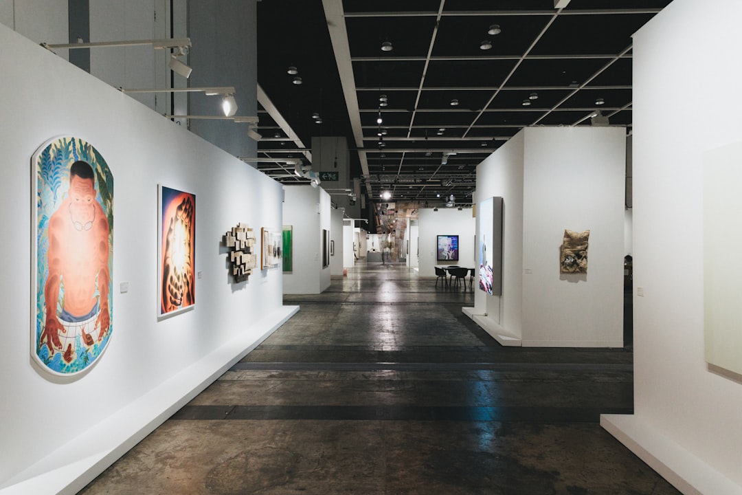 Art fair visual reference — exhibitor displays at a curated event