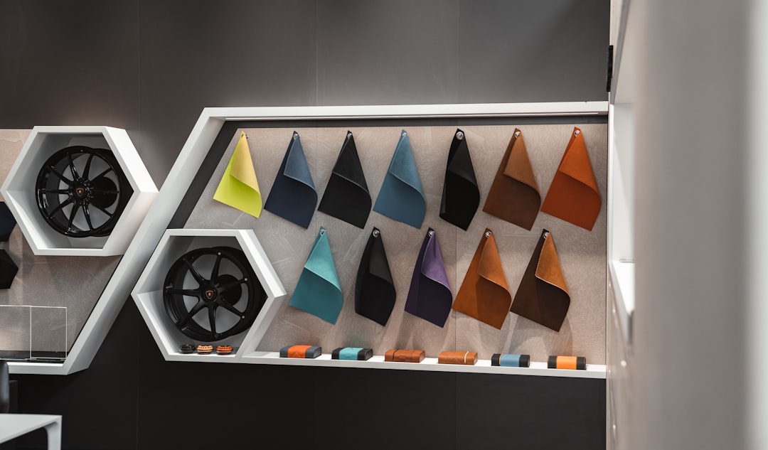 Trade show visual reference — exhibitor booth displays